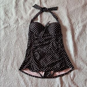 Polka Dot Halter women’s One Piece Swimsuit